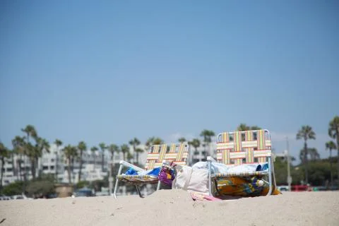 Two chairs on a beach Fotos Stock