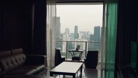 Two Chairs at Terrace Stock Footage 86001412