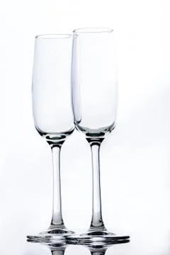 Two champagne glasses Stock Photos