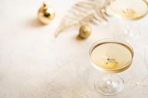 Two champagne glasses Stock Photos