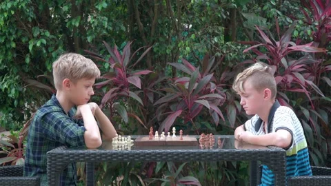 Two champions playing a chess Video stock 156434479