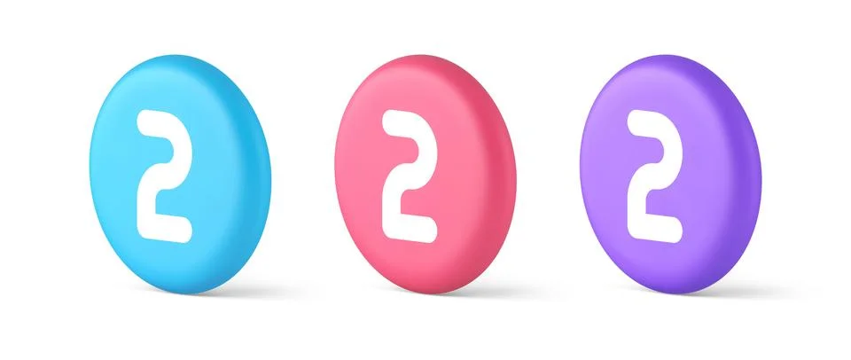 Two character button numeral cyberspace calculation service 3d realistic is.. Stock Illustration