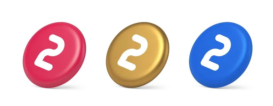 Two character button numeral cyberspace calculation service 3d realistic is.. Stock Illustration