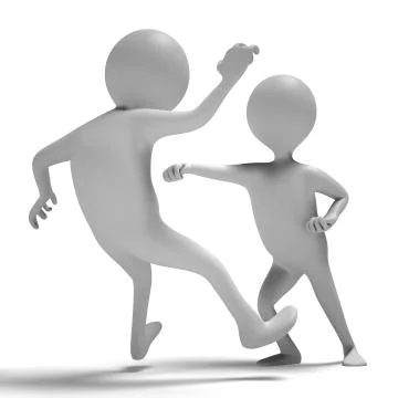 Two characters compete in karate Ilustración de archivo