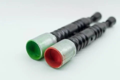Two-charge launch device for signal rocket. Device for giving light rescue Stock Photos