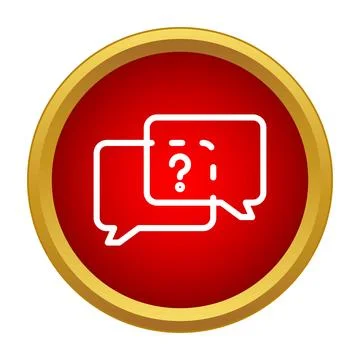 Two chat bubbles with question mark for help Stock Illustration