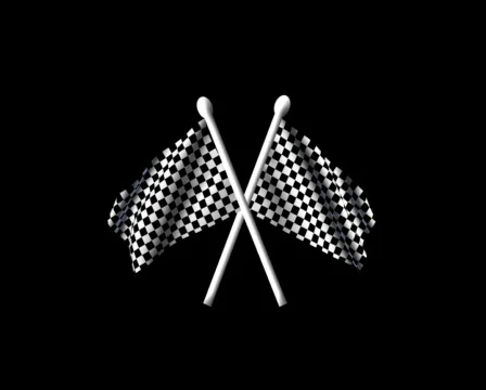 Two Checkered flags Stock Footage 510452