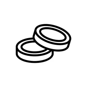 Two checkers game icon vector outline illustration Stock Illustration