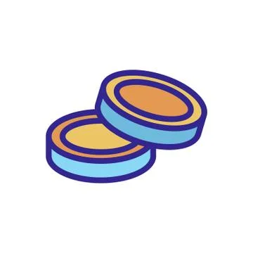 Two checkers game icon vector outline illustration Stock Illustration
