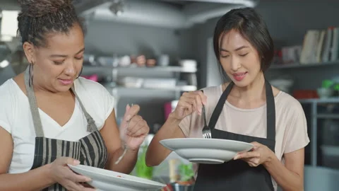 Two Chefs Cook Talk Stock-Footage 169479014