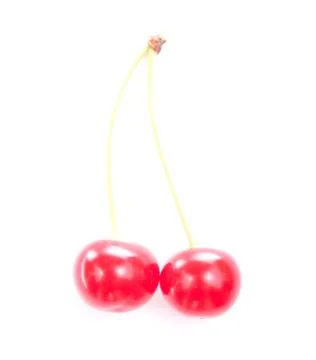 Two cherries. 스톡 사진