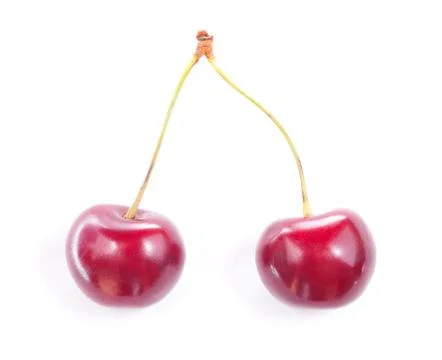 Two cherries. Stock Photos