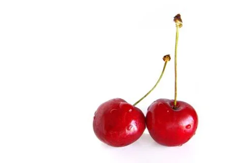 Two cherries Stock Photos