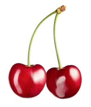 Two cherries Stock Photos