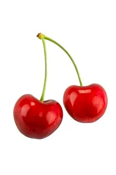 Two cherries Stock Photos