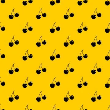Two cherry berries pattern Stock Illustration