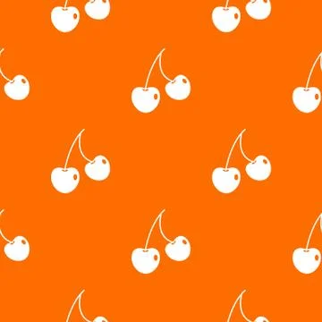 Two cherry berries pattern seamless Stock Illustration