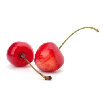 Two cherry berries Stock Photos