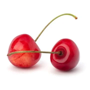 Two cherry berries Stock Photos