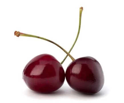 Two cherry berries Stock Photos