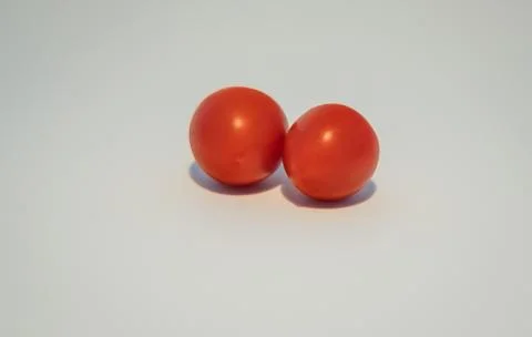 Two cherry tomatoes backside Stock Photos