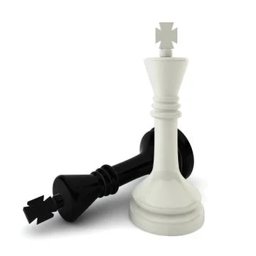 Two chess kings Stock Illustration