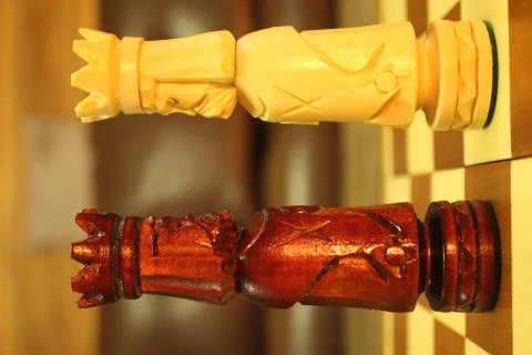 Two chess kings Stockfoto's