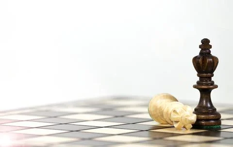 Two Chess Kings ,The win one of them Impossible situation, Making Decision Stock Photos
