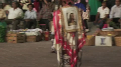 Two children Dancing In a Religious Procession Video stock 19323124