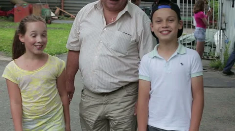 Two children happy Stock Footage 65398098