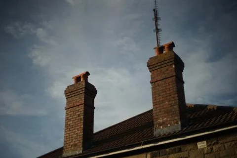 Two chimneys Stock Photos