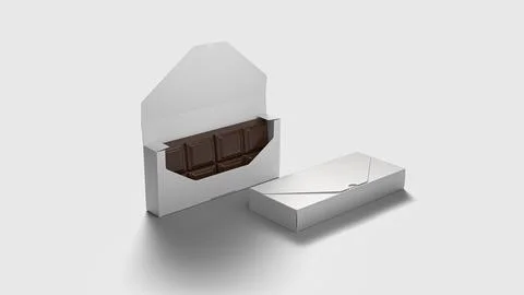 Two chocolate bar boxes, left view Stock Illustration