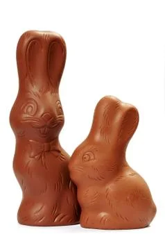 Two chocolate bunny Stock Photos