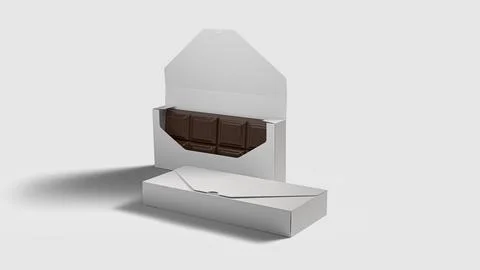 Two chocolate tablet boxes, right view Stock Illustration