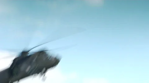 Two choppers landing Stockbeeldmateriaal 773747