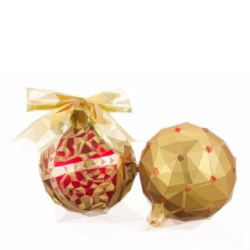 Two Christmas balls Stock Illustration