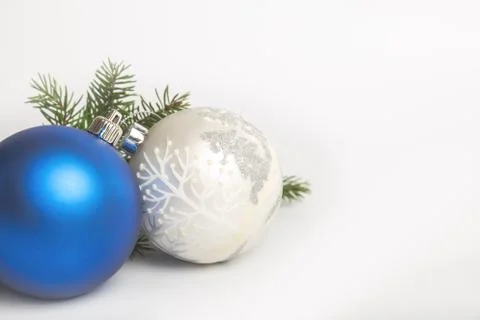 Two Christmas balls Stock Photos