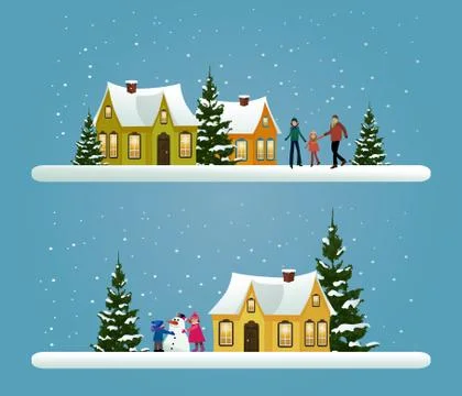 Two Christmas banners Stock Illustration