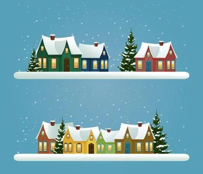 Two Christmas banners Stock Illustration