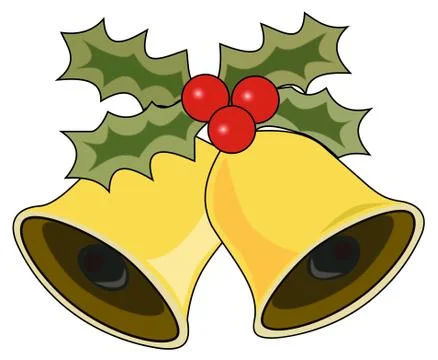 Two Christmas bells Stock Illustration