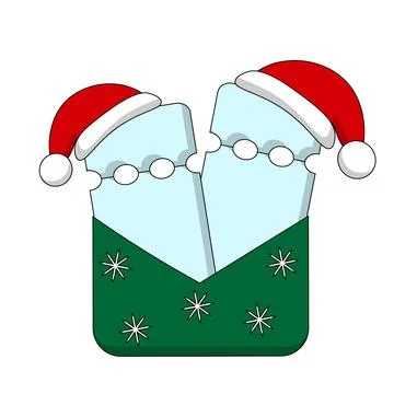 Two Christmas discount coupons in envelope in color Stock-Illustration