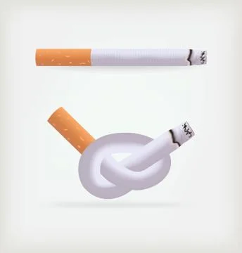 Two cigarettes vector Stock Illustration