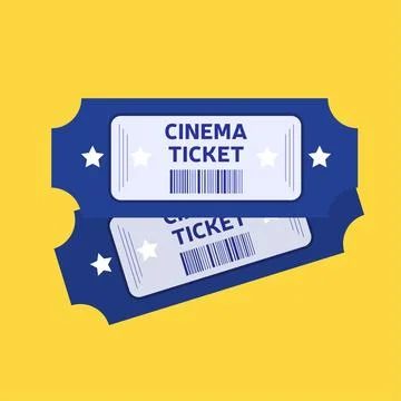 Two cinema tickets Stock Illustration