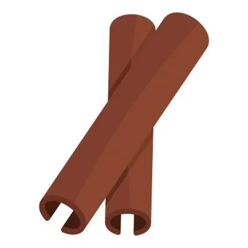 Two cinnamon stick spice icon isolated Stock-Illustration