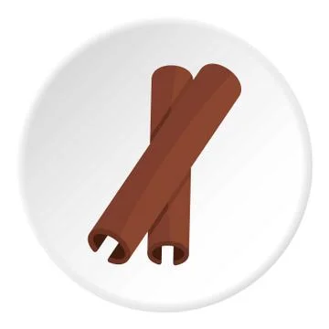 Two cinnamon stick spice icon circle Stock-Illustration