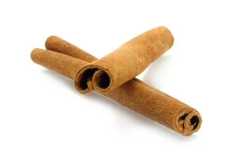 Two cinnamon sticks Stock Photos