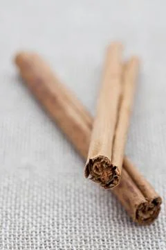 Two cinnamon sticks Stock Photos