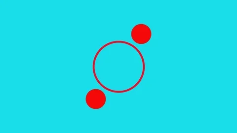 Two Circle Rotation Animation Video Stock Footage 124940906