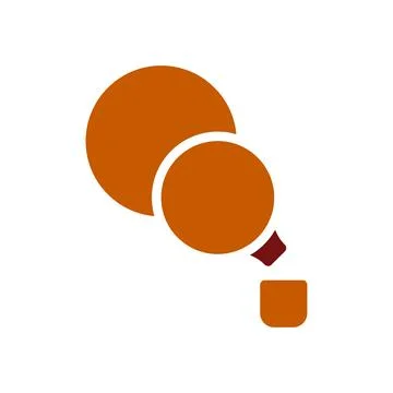 Two circles, one smaller than the other, pouring into a cup. Concept of pou.. Illustrazione stock