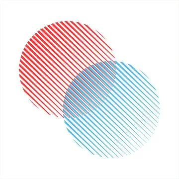 Two circles with transition Abstract simple logo for app or business Stock Illustration